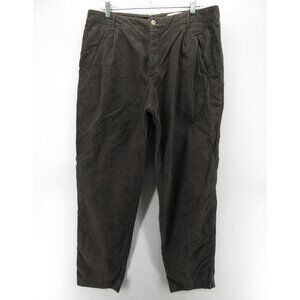 Folk Pants 5 Corduroy Chino Button Fly Pleated Trousers Cotton 36X29